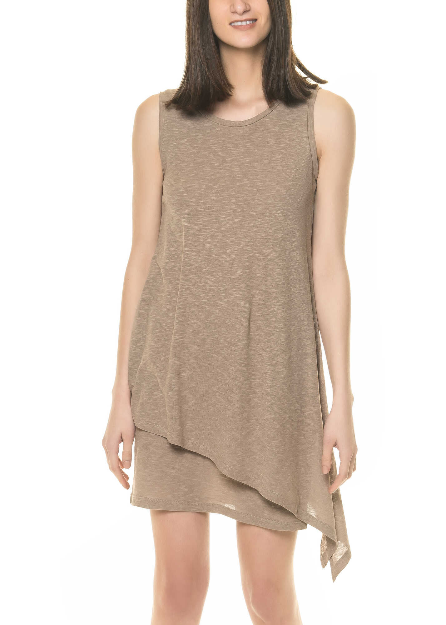 Rochie LA Dolls Women's Beige Asymmetric Dress Sand