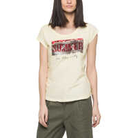 Tricouri Women's Pastel Yellow T Shirt With Sequins Femei