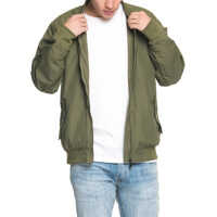 Geci Men's Bomber Jacket In Khaki Barbati