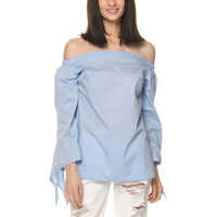 Bluze Women's Light Blue Top Femei