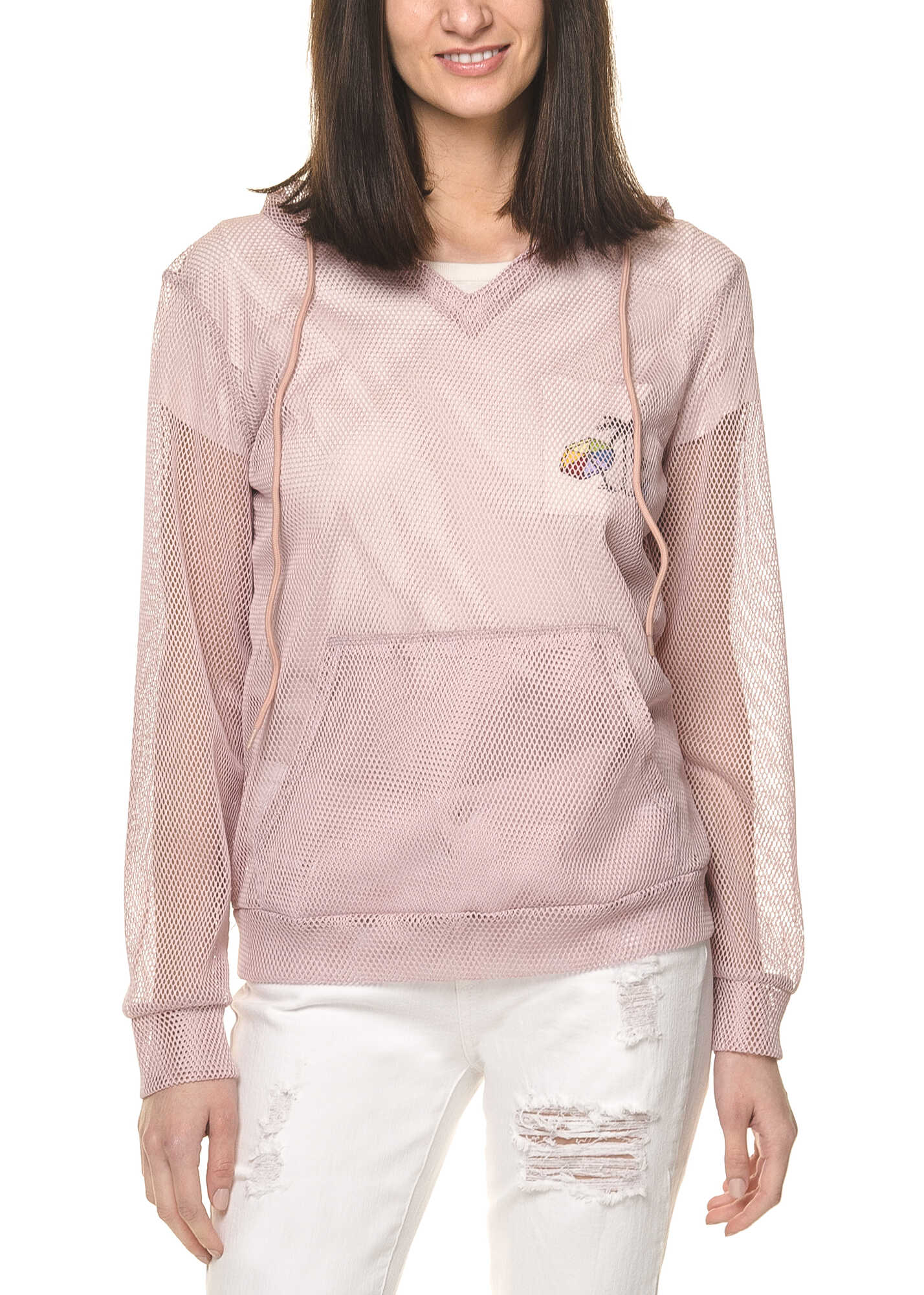 Bluza Glamorous Women's Light Pink Mesh Top Light Pink