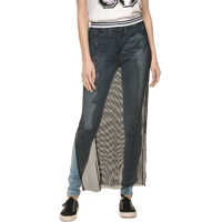 Fuste Women's Black Mesh Skirt Femei