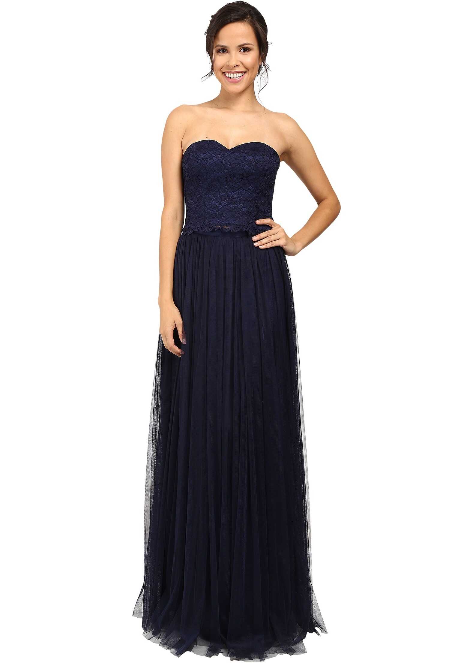 Donna Morgan Adeline Strapless Top & Skirt Indigo