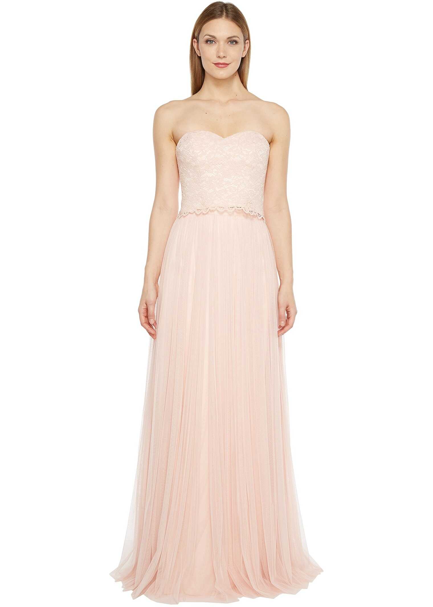 Donna Morgan Adeline Strapless Top & Skirt Pearl Pink