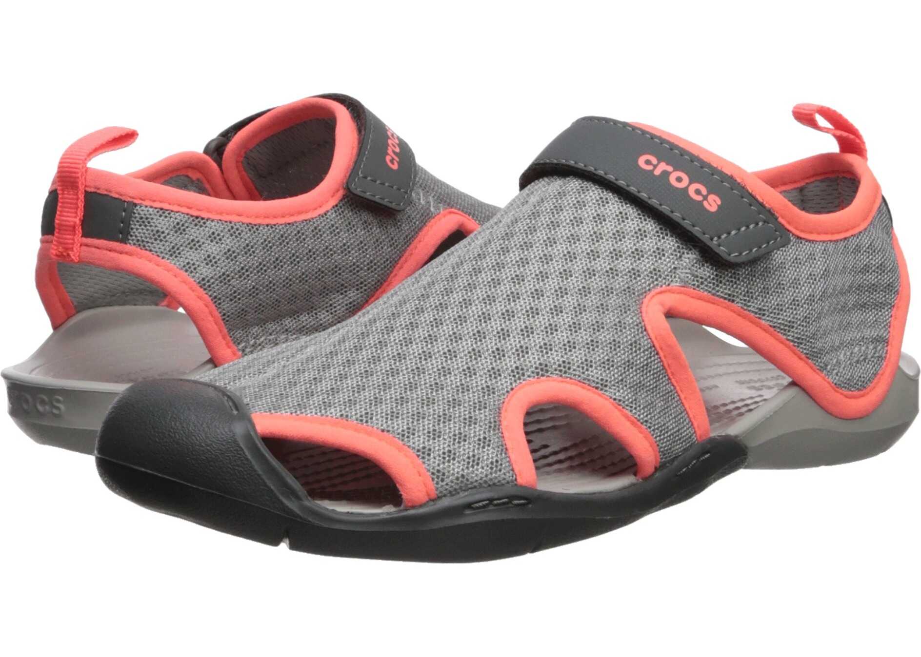 Crocs Swiftwater Mesh Sandal Light Grey/Pearl White
