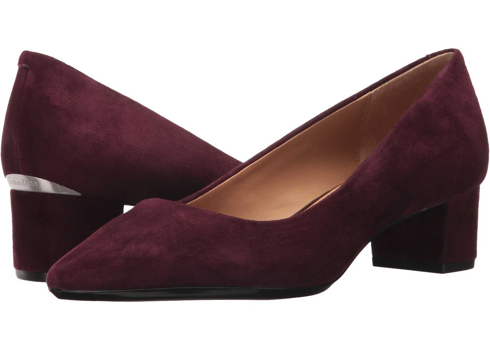 Pantof Calvin Klein Genoveva Pump Oxblood Kid Suede