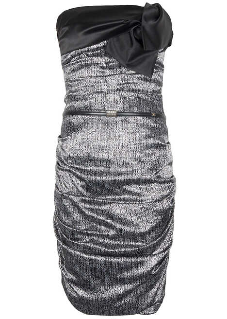 Rochie Elisabetta Franchi Sukienka Czarny, Biały