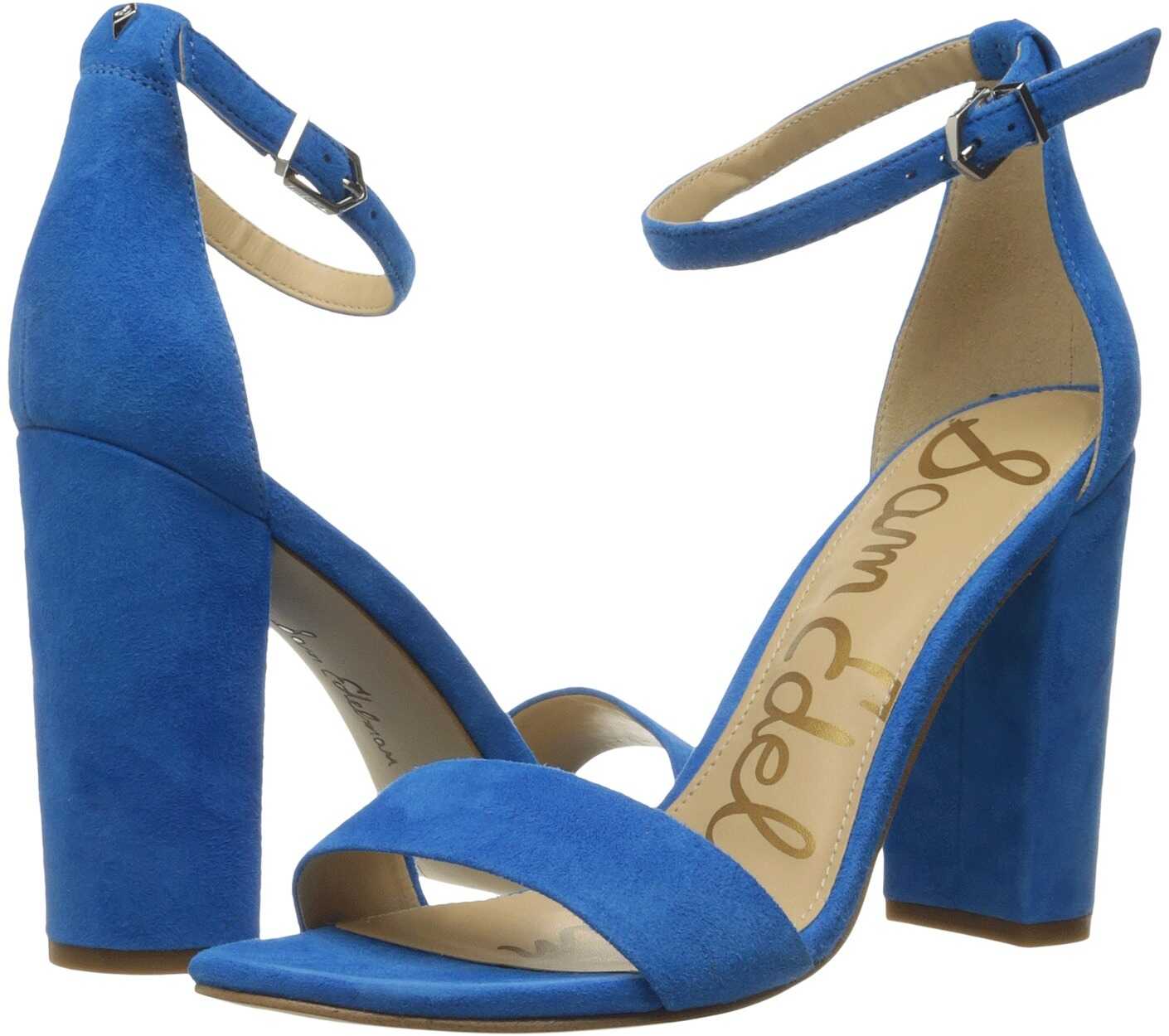 Pantof Sam Edelman Yaro Ankle Strap Sandal Heel Aquarian Blue