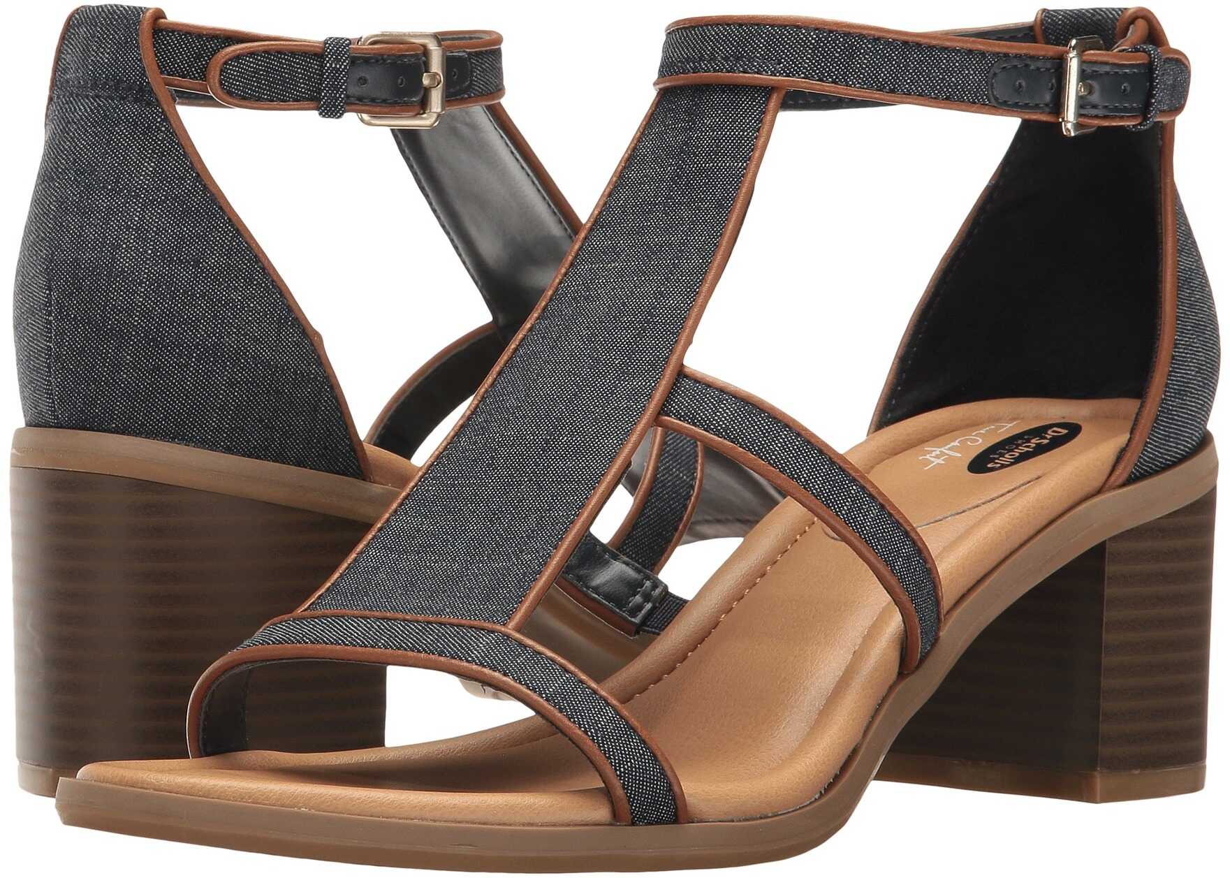 Sandala Dr. Scholl's Shine Denim/Tan