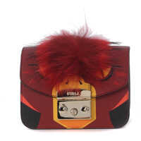 Genti de Mana Borsa A Tracolla Furla Metropolis Jungle Parrot In Pelle Rossa Femei