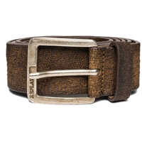 Curele Embossed Men S Leather Brown Belt Barbati
