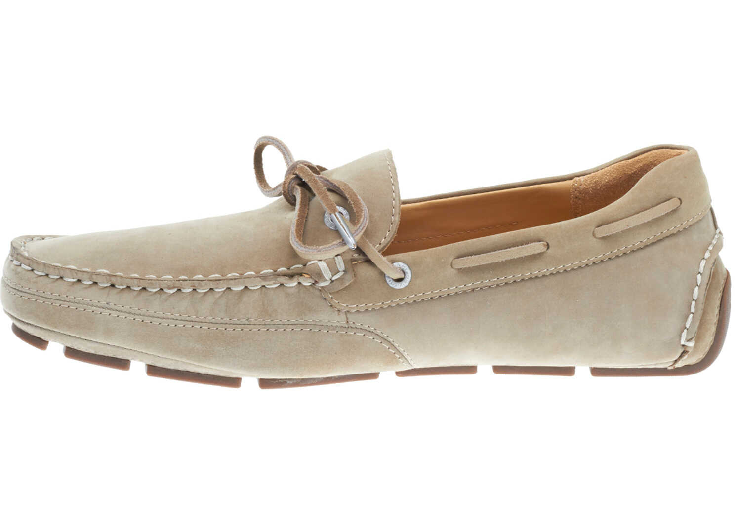 Mocasin Sebago Men's Kedge Tie Taupe Nubuck Shoes Dark Taupe Nubuck