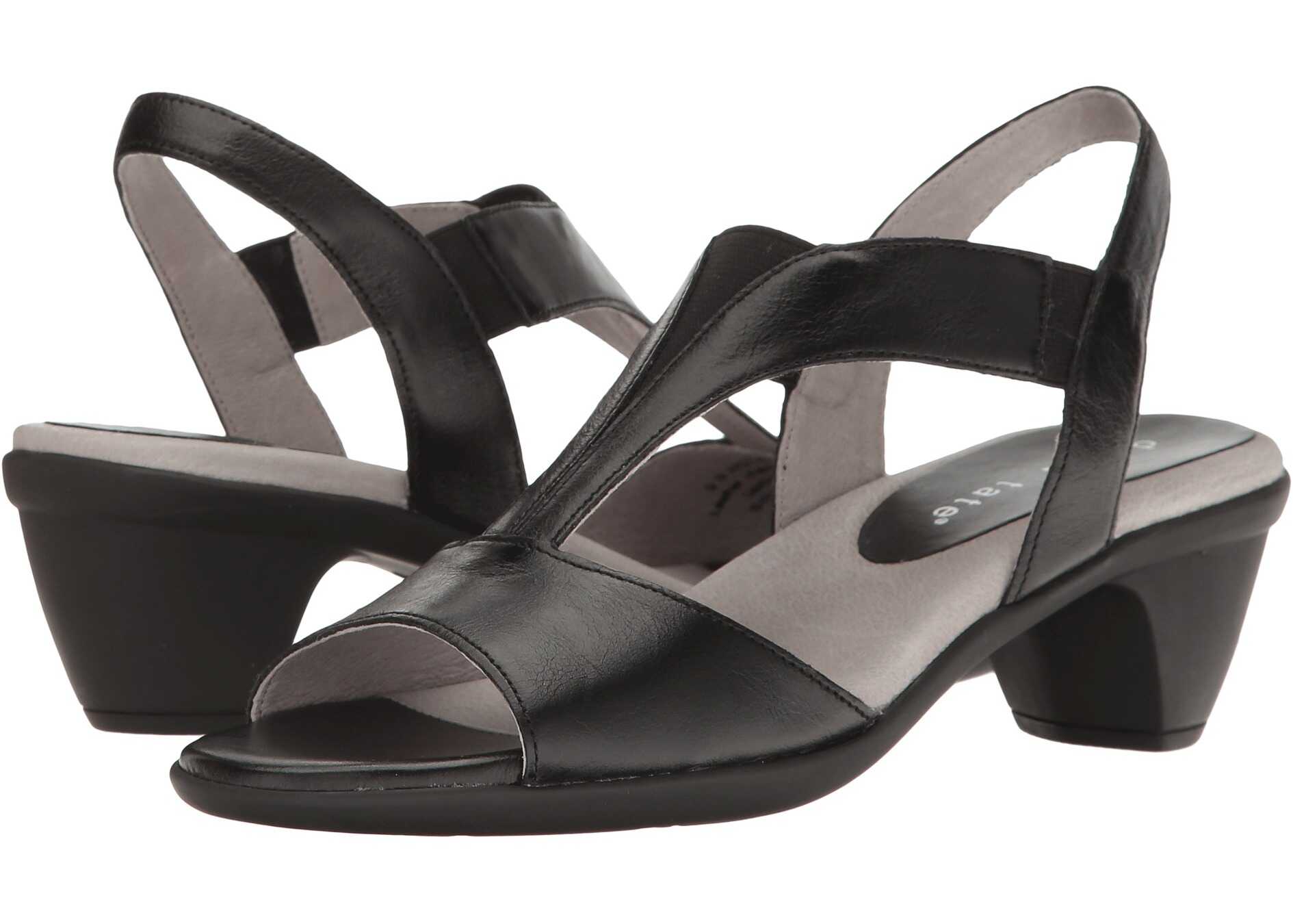 Sandala David Tate Accord Black Glazed Calf