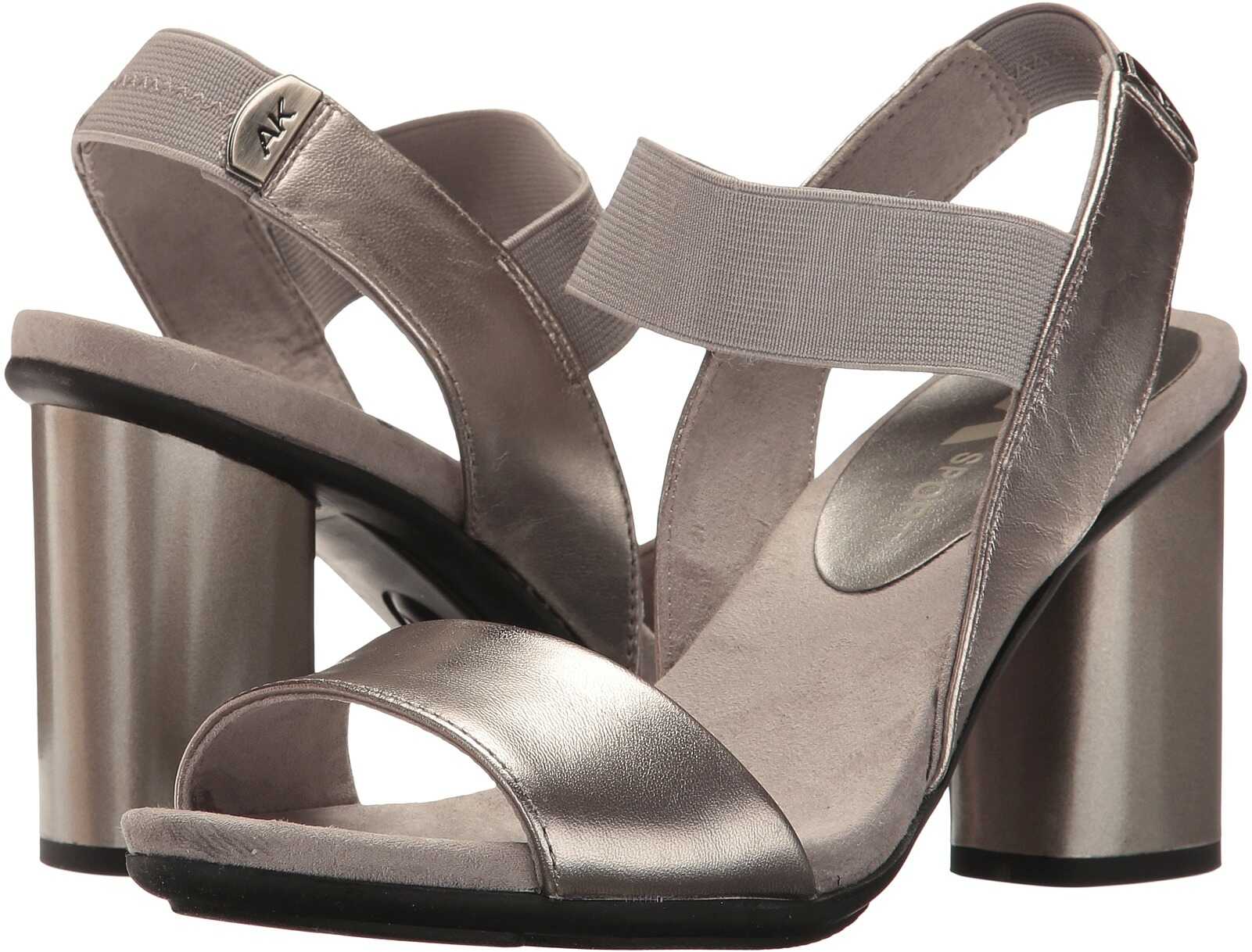 Sandala Anne Klein Peppie Pewter Leather