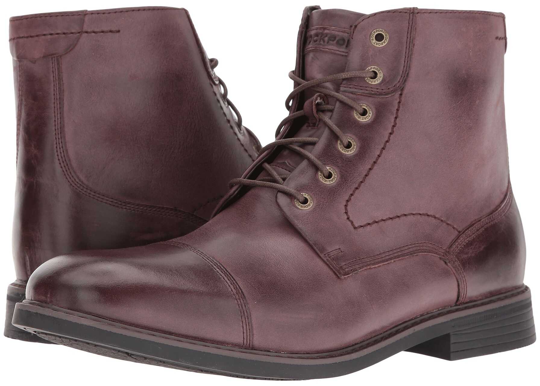 Gheata Rockport Classic Break Cap Toe Zip Boot Chocolate