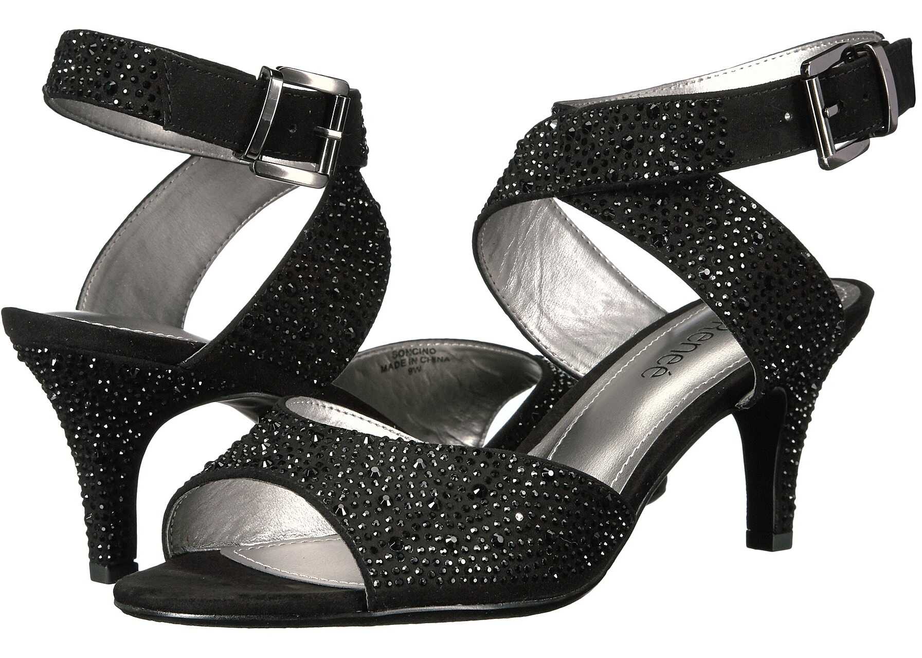 Sandala J. Renee Soncino Black Rhinesto
