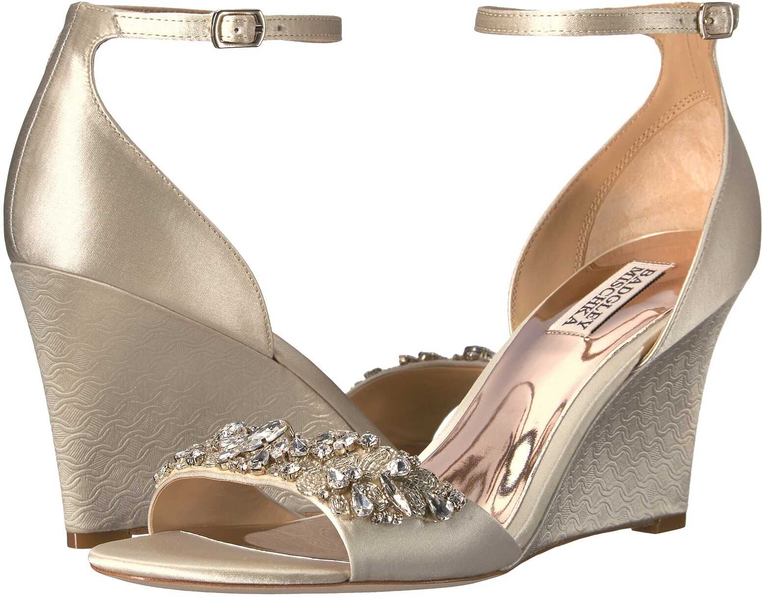 Pantof Badgley Mischka Tyra Ivory Satin