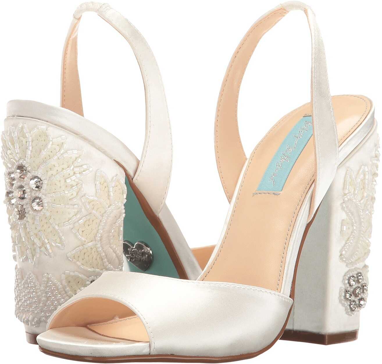 Pantof Blue by Betsey Johnson Vivi Ivory Satin
