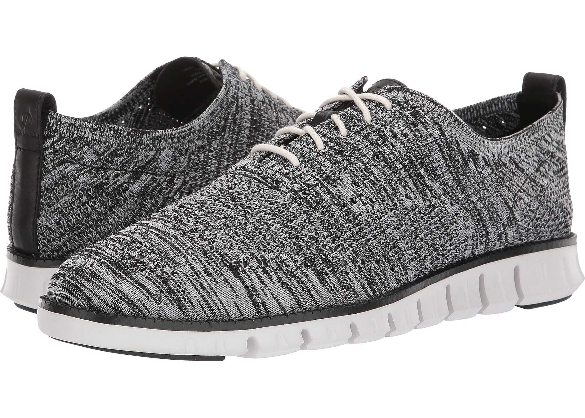 Cole Haan Zerogrand Stitchlite Oxford Black/Optic White/Sleet Knit/Nimbus Cloud