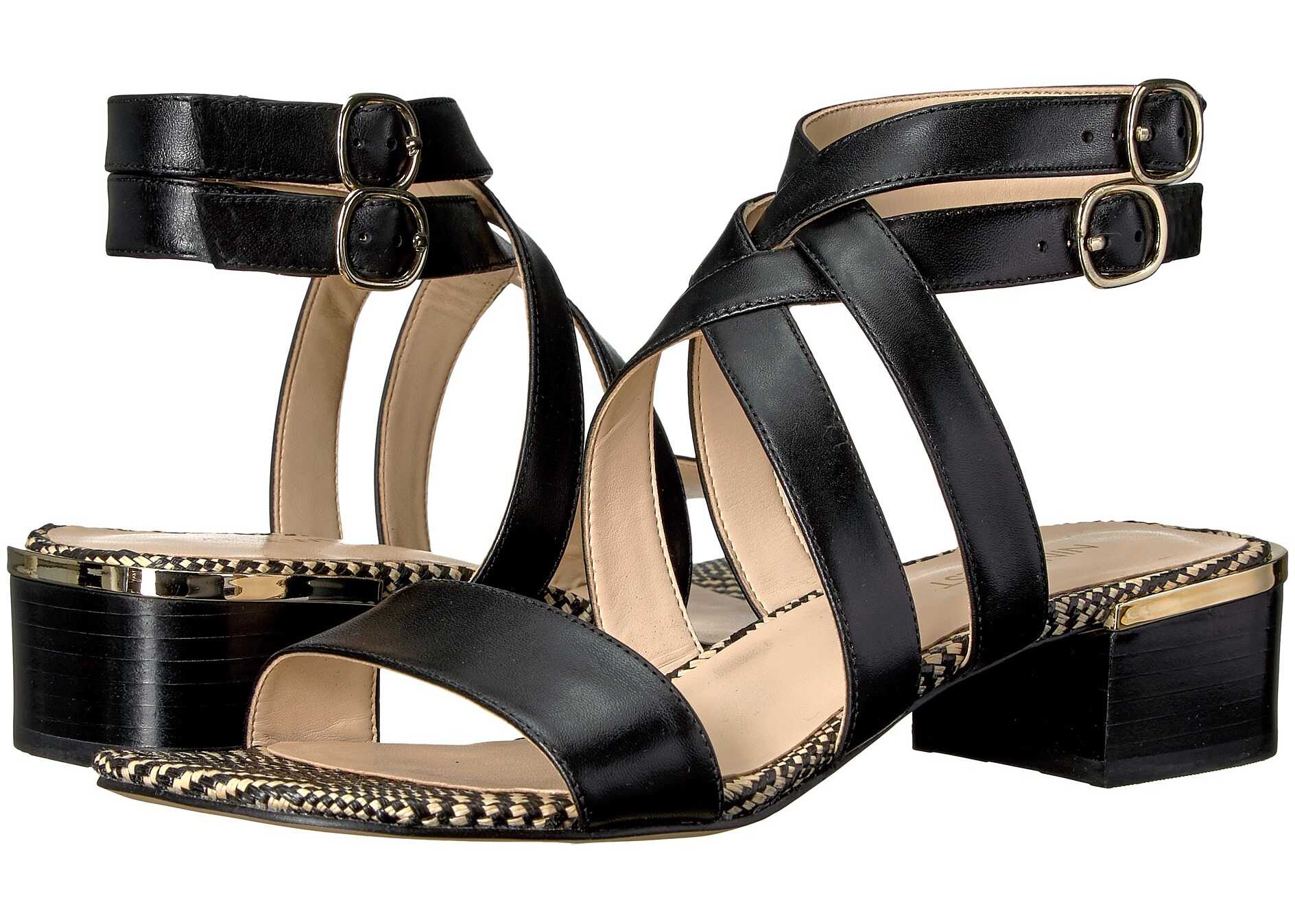 Sandala Nine West Yesta Black Leather