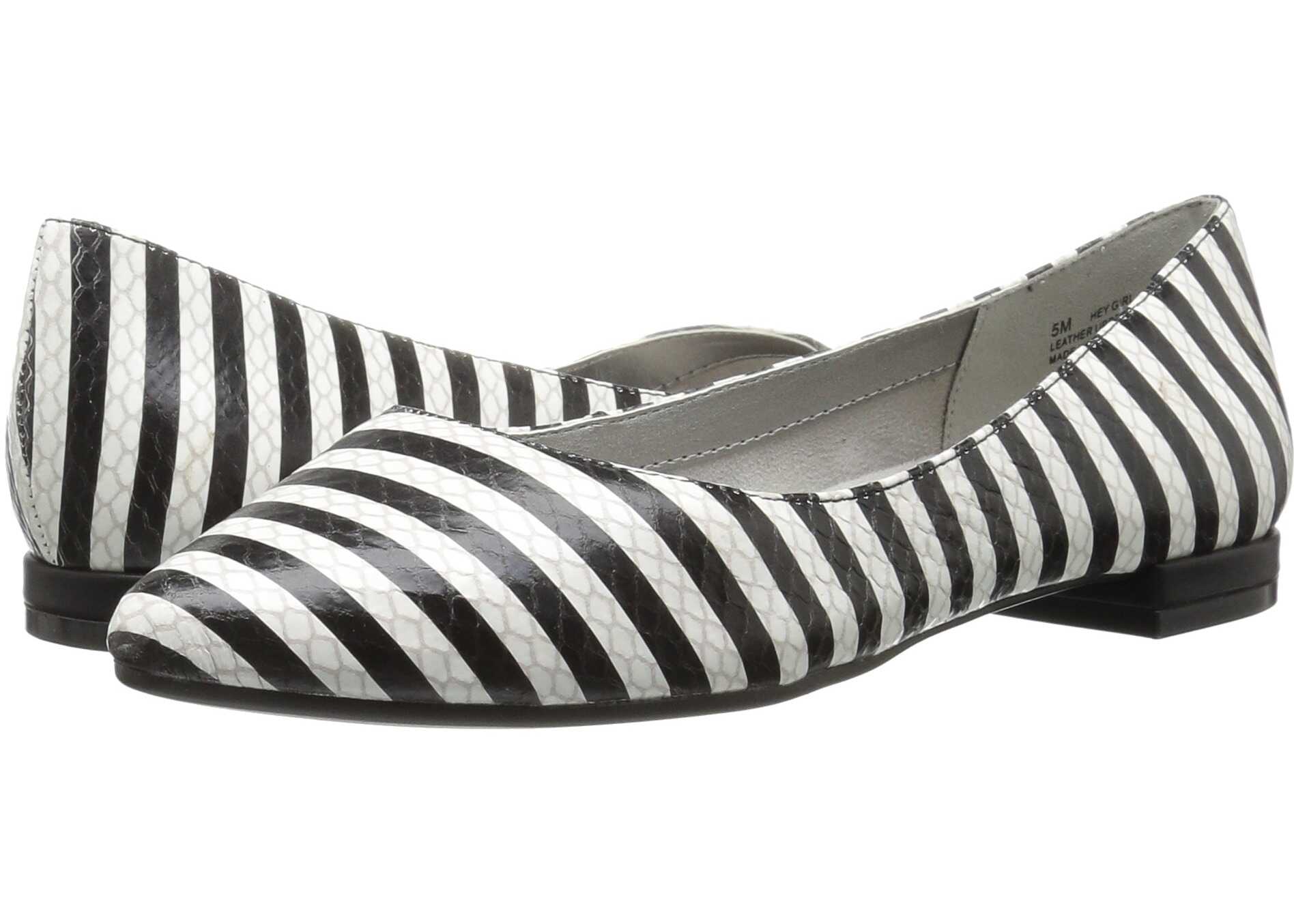 Balerin Aerosoles Hey Girl Black/White Snake