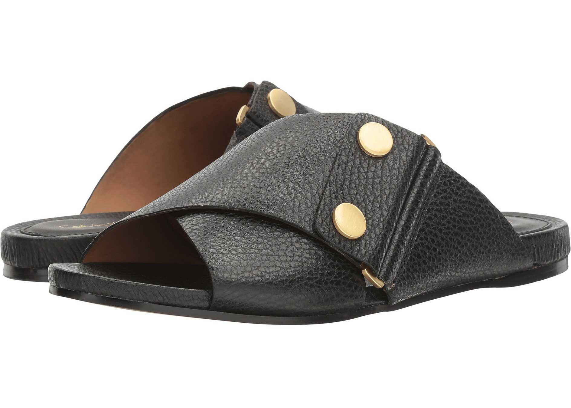Sandala Calvin Klein Pamice Black Leather