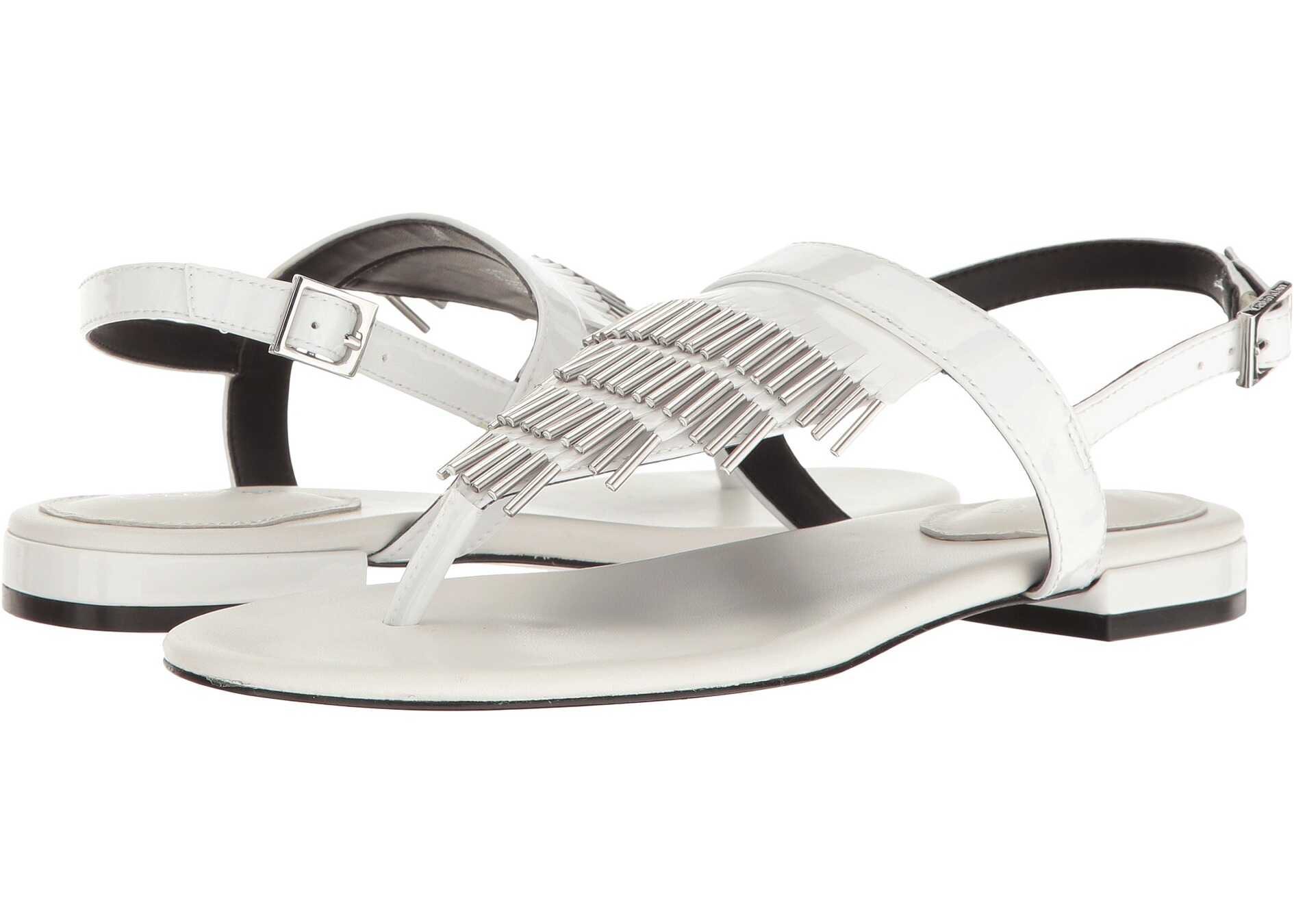 Sandala Calvin Klein Evonie Platinum White Patent