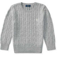 Pulovere Cable-Knit Cotton Sweater Baieti