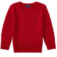 Pulovere Cable-Knit Cotton Sweater Baieti