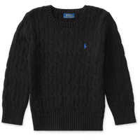 Pulovere Cable-Knit Cotton Sweater Baieti