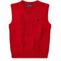 Pulovere Cable-Knit Cotton Sweater Vest Baieti