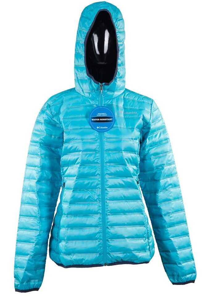 Geaca Columbia Flash Forward Down Hooded Turquoise