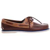 Mocasini Classic Boat 2 Eye Dark Brown Tan Barbati
