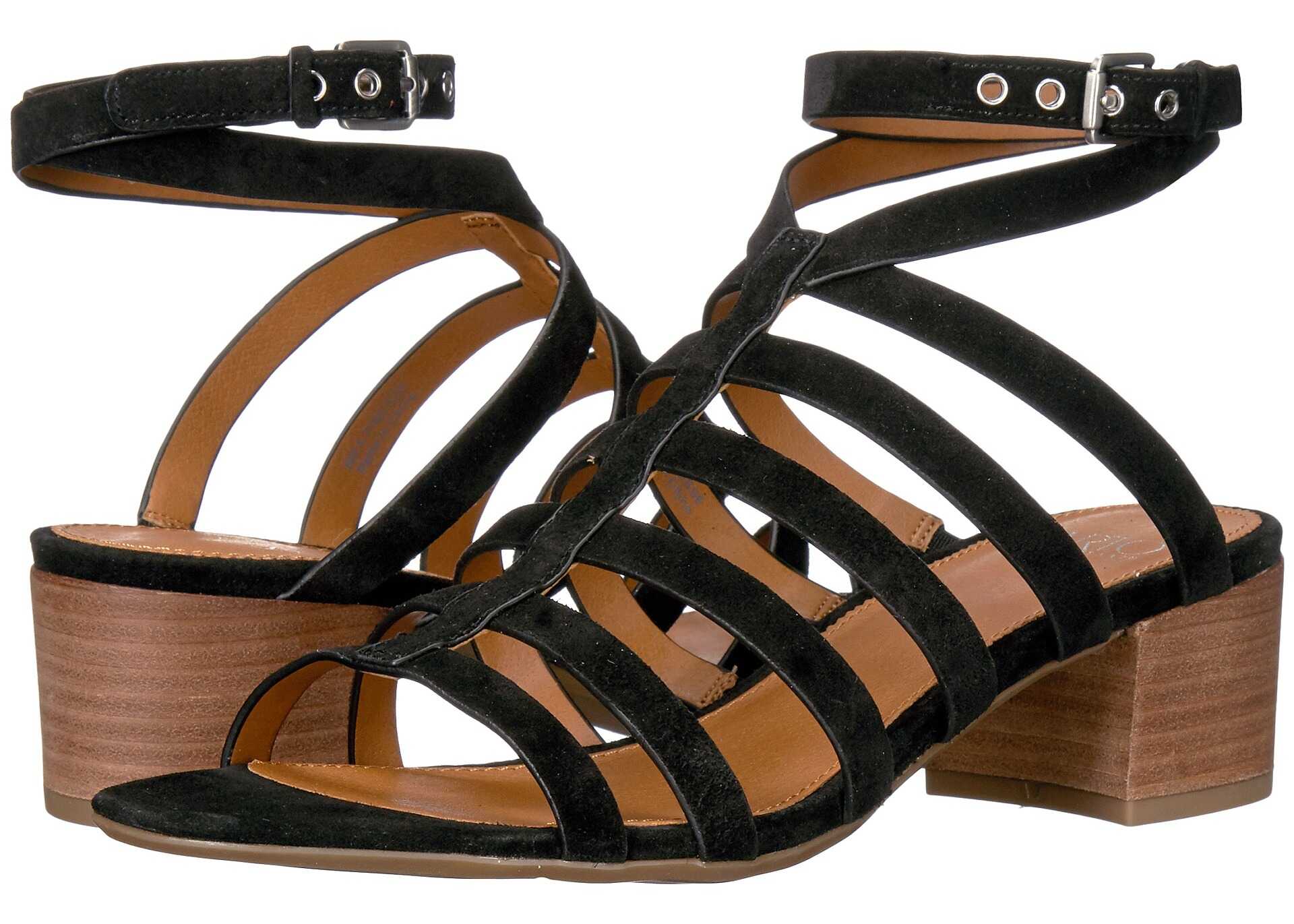 Sandala Franco Sarto Finesse Black Lux Brushed Suede