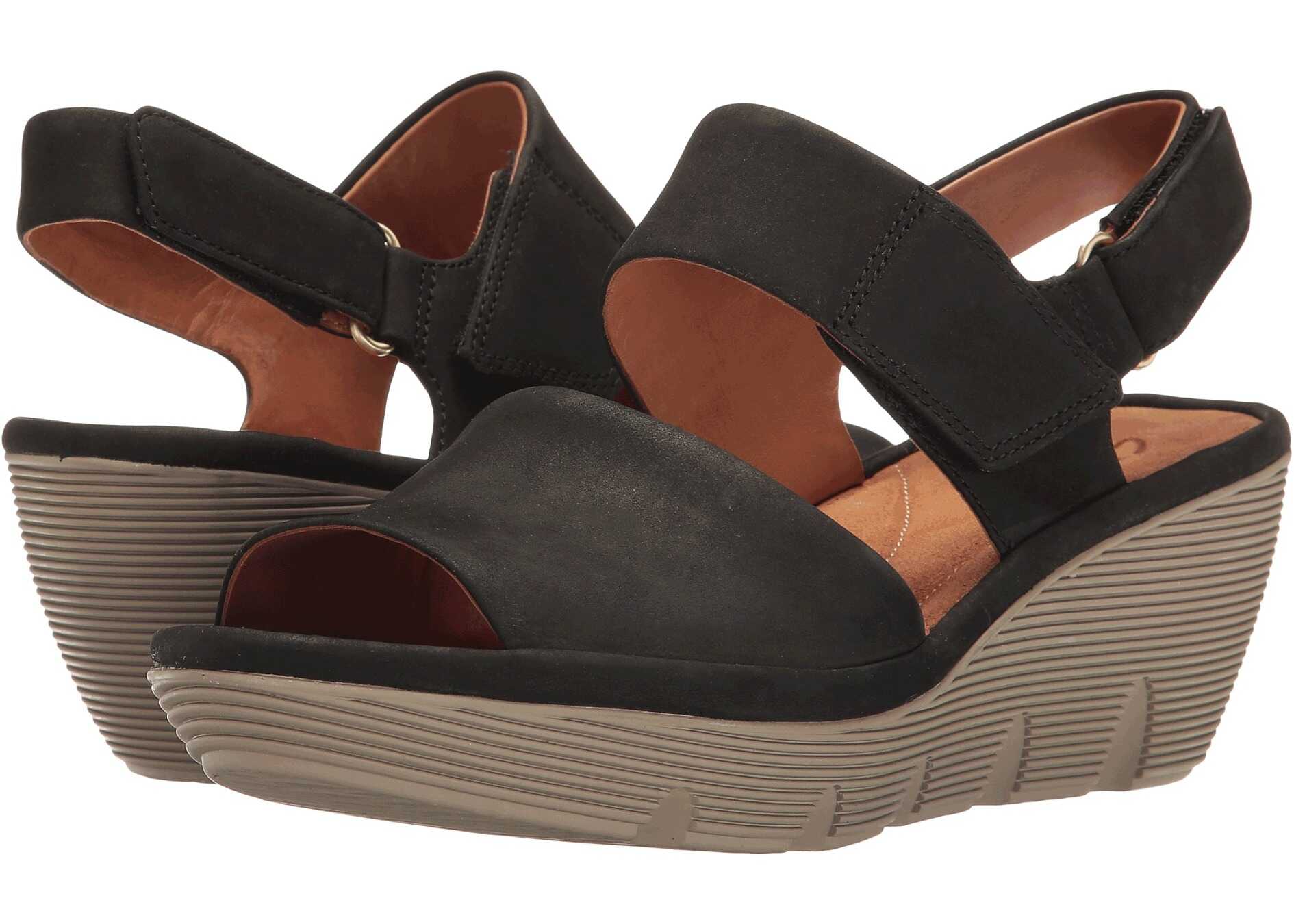 Sandala Clarks Clarene Allure Black Nubuck
