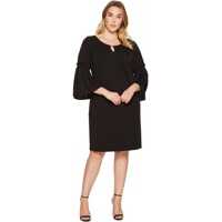 Rochii Plus Size Flutter Sleeve Dress with Hardware Femei