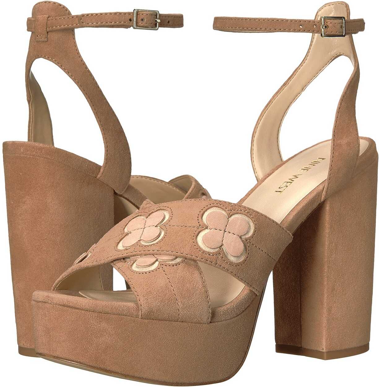 Sandala Nine West Koolkat Dark Natural Suede