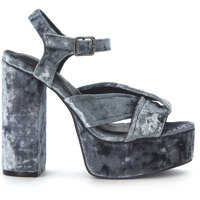 Sandale Sandalo Con Tacco Jeffrey Campbell Amalia In Velluto Blu Chiaro Femei