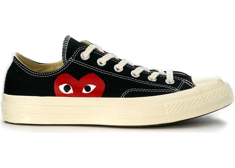 Tenis Comme des Garçons Play Sneaker Comme Des Garçons Play X Converse In Black Canvas Black