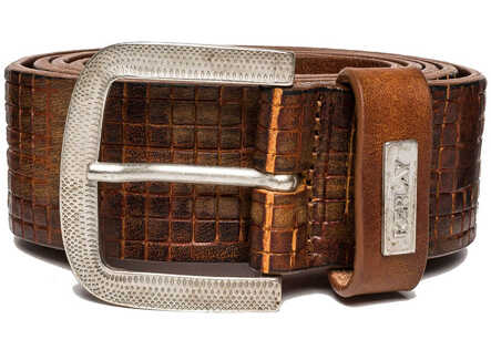 Curea Replay Vintage Men's Leather Brown Belt* Tan Red