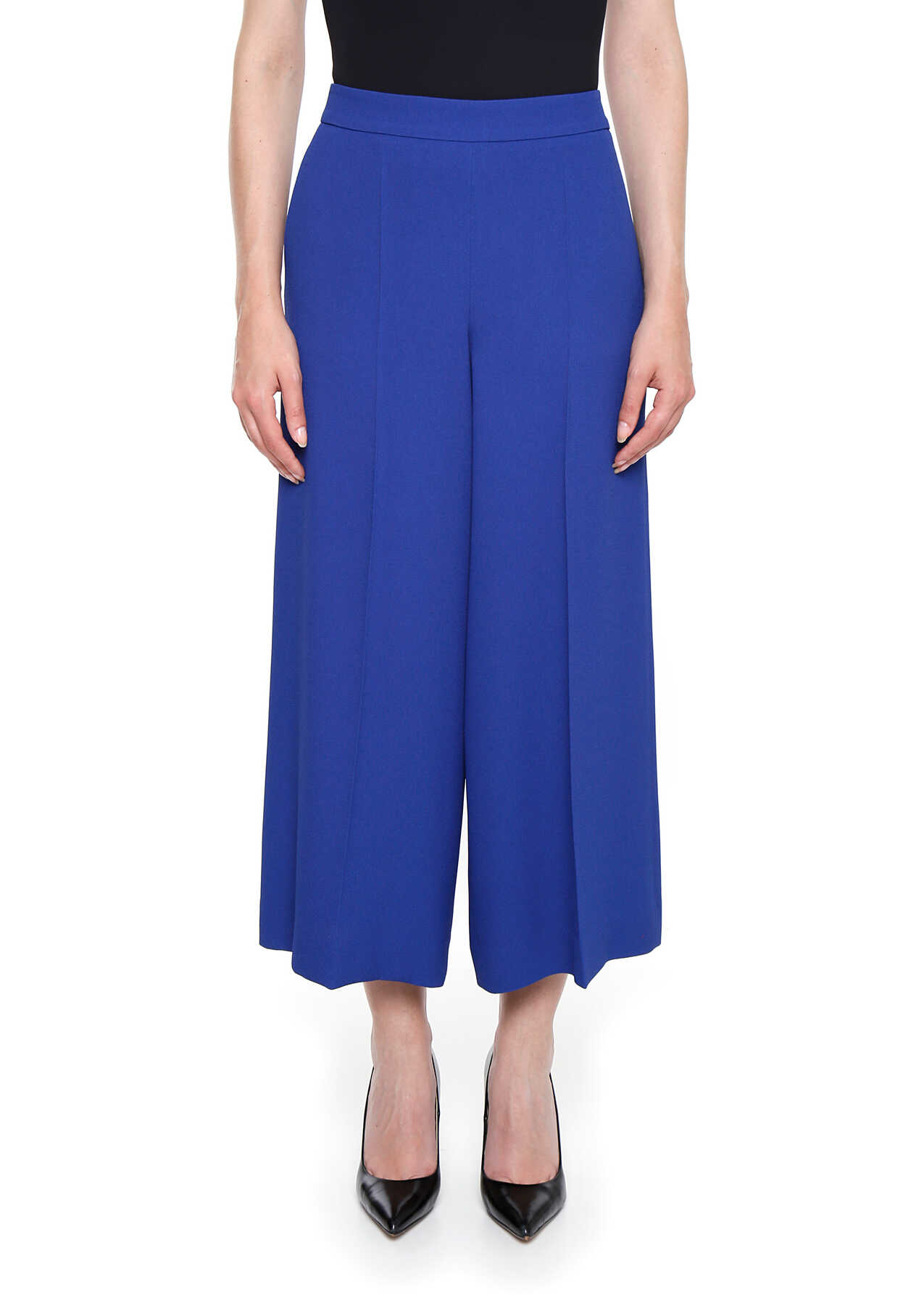 Pantalon Salvatore Ferragamo Crepe Trousers BLU ROYAL