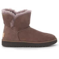 Ghete & Cizme UGG Classic Cuff Mini Ankle Boots In Brown Suede Leather