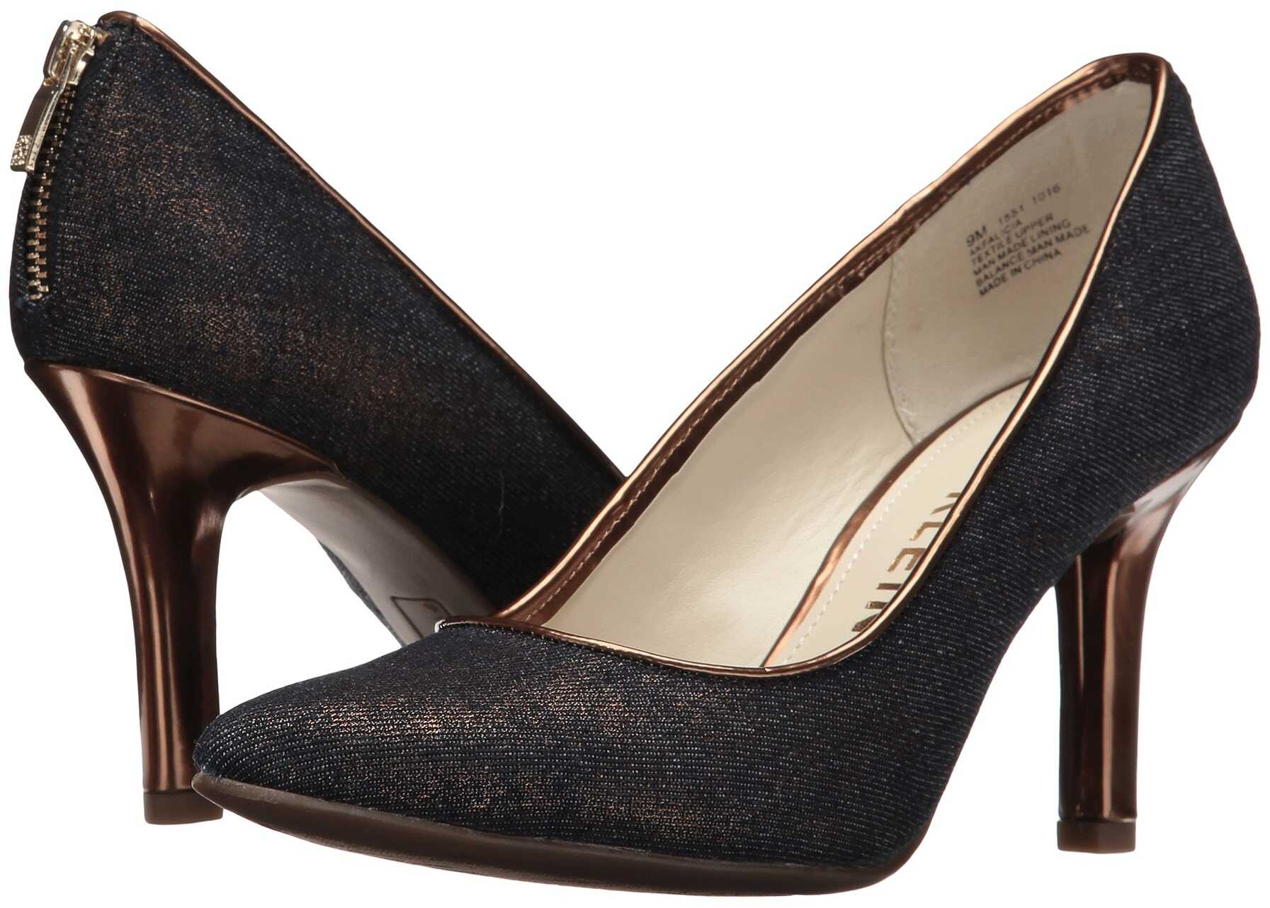 Pantof Anne Klein Falicia Dark Blue/Gold/Bronze Fabric