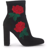 Ghete & Cizme Edition Black Velvet Ankle Boots Femei