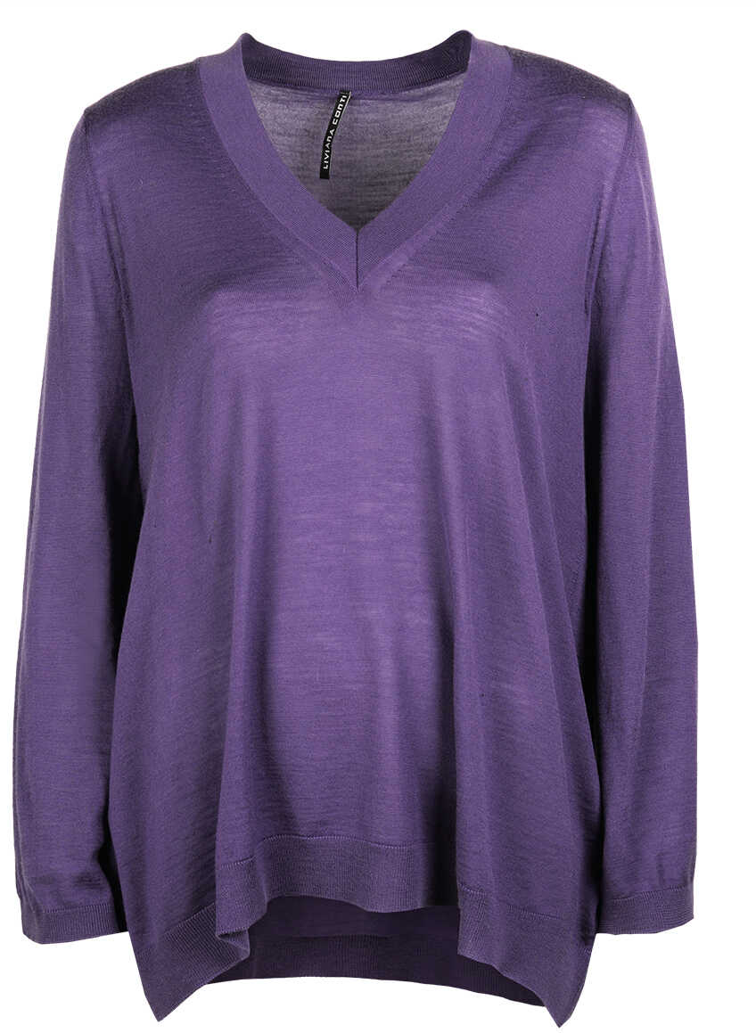 Pulover Liviana Conti Sweter Fioletowy