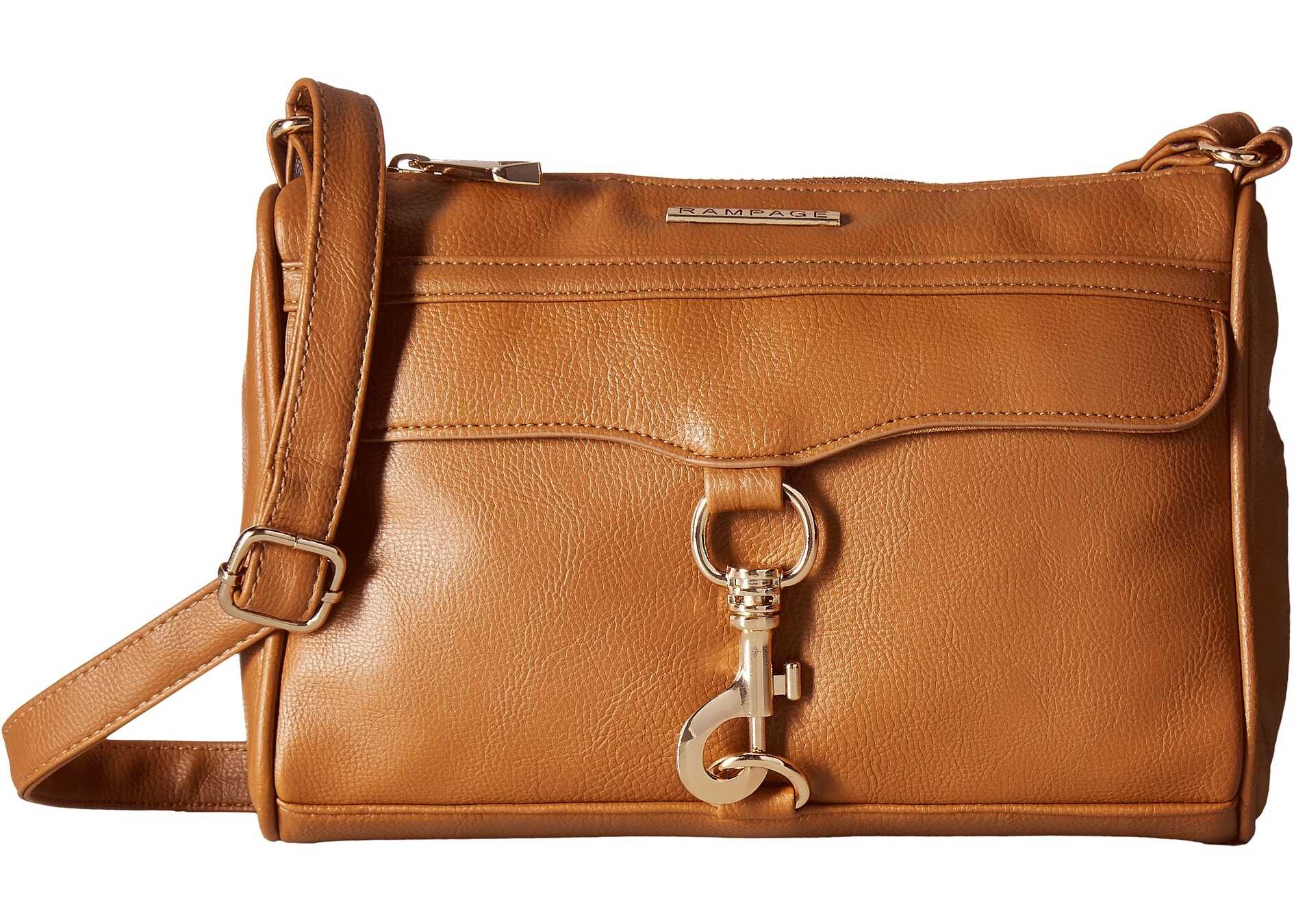 Geanta femei Rampage Crossbody w/ Dog Leash Hardware Cognac