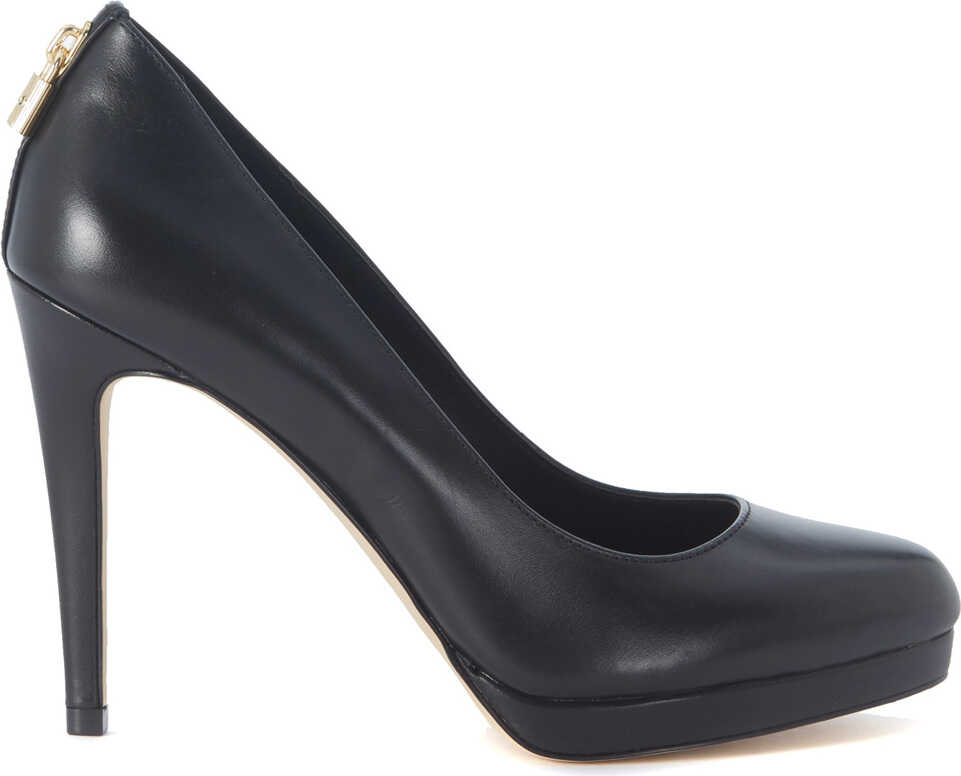 Pantof Michael Kors Décolleté Michael Kors Antoinette In Black Leather With Plateau Black