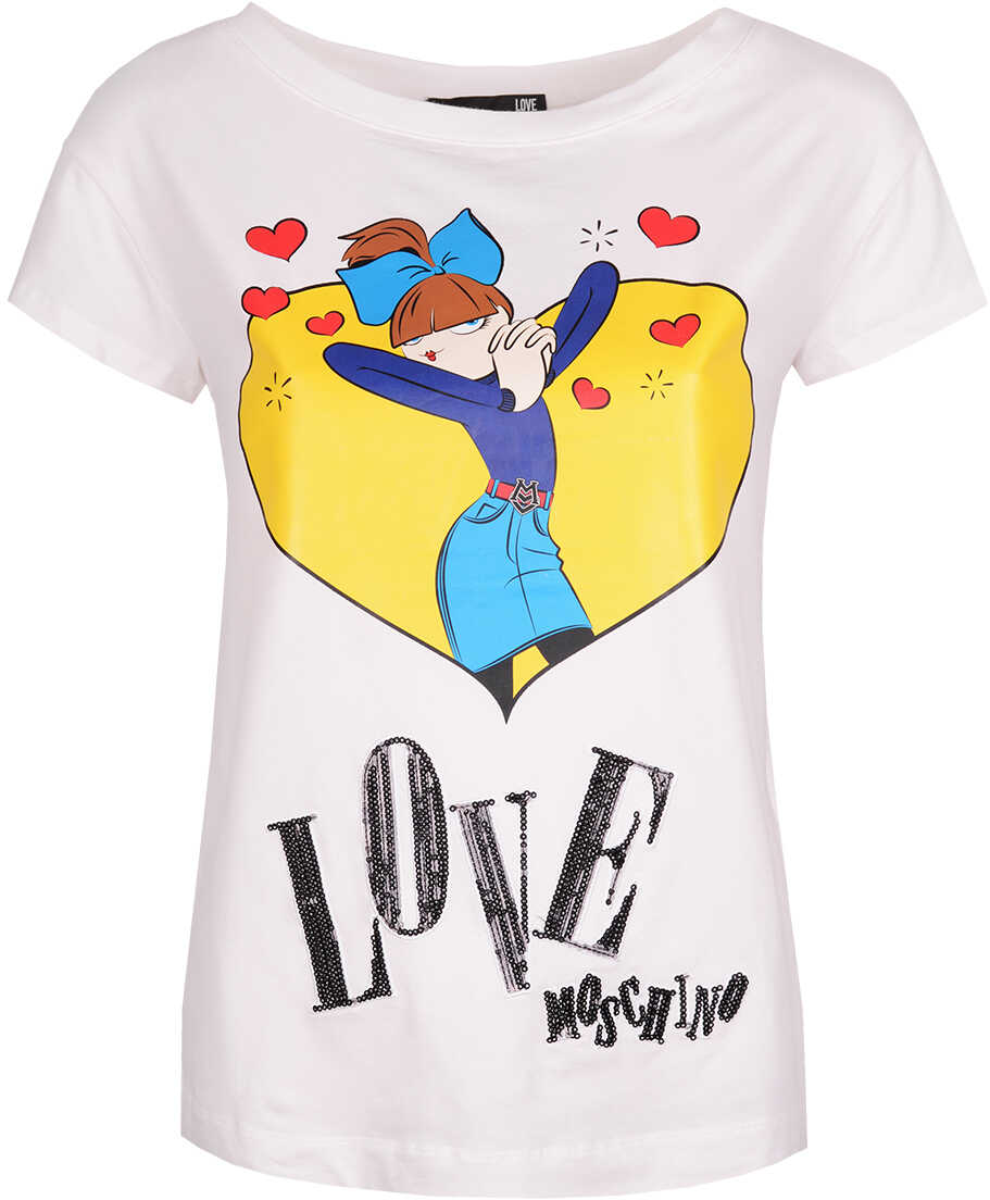 Tricou LOVE Moschino T-shirt Biały