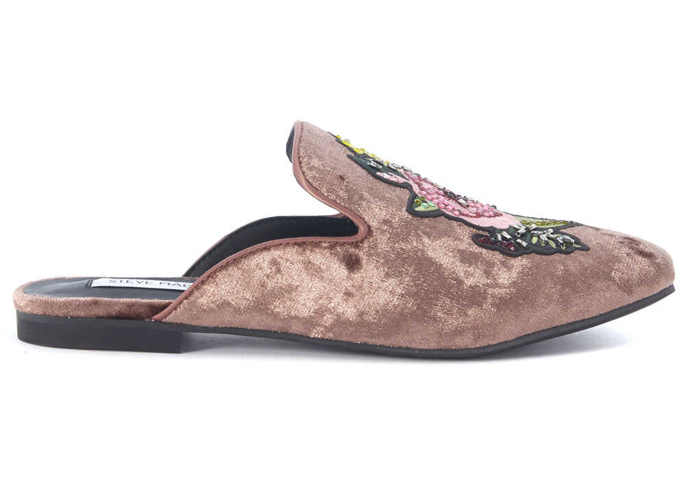 Sandala Steve Madden Hugh Pink Velvet Sabot Pink