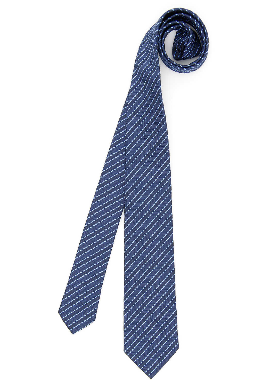 Cravata Ermenegildo Zegna Silk Tie BLU NAVY RIGATO